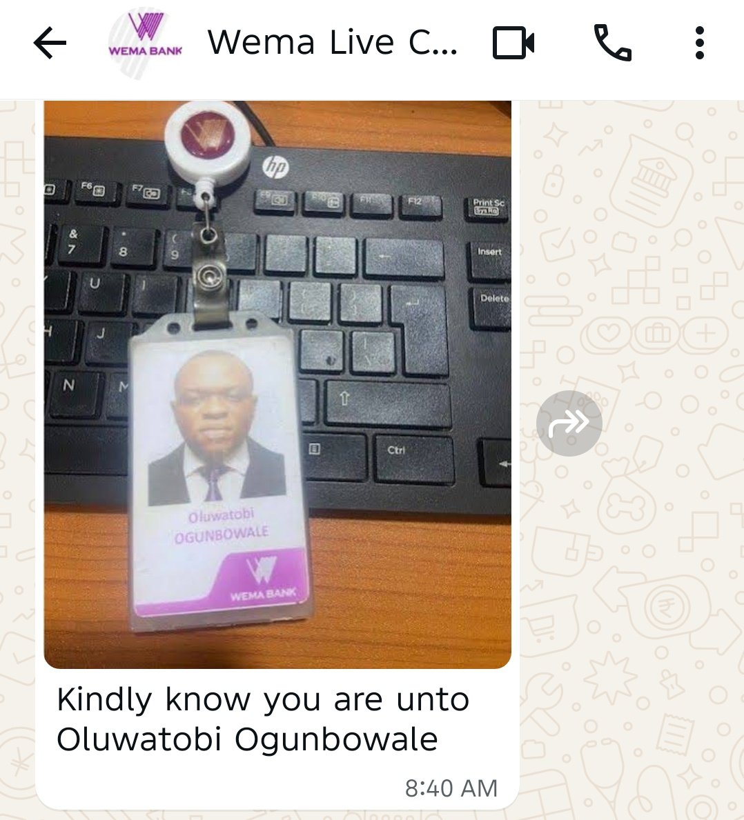 Suremegaenter's tweet photo. @wemabank Dear @wemabank Bank! Don't try to fake your business/company. Because I'm chatting with Ogunbowale Oluwatobi in the live chat, and he's kidding me, asking what is not genuine. https://t.co/kKTiP8Aegp