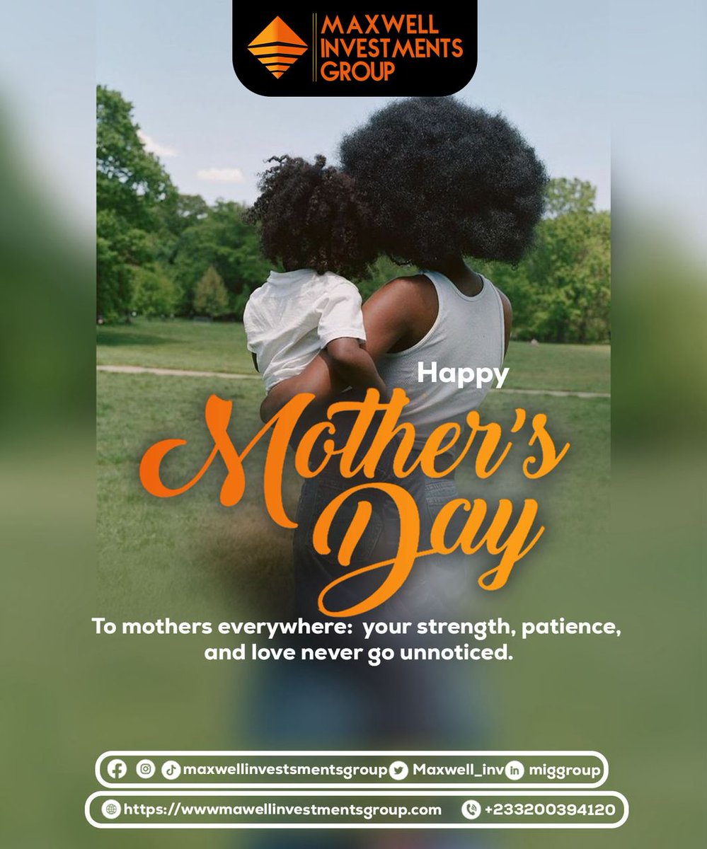 maxwell_inv's tweet photo. To mothers everywhere: your strength,  patience, and love never go unnoticed. Happy  Mothers Day! https://t.co/0vw1Na1nN9