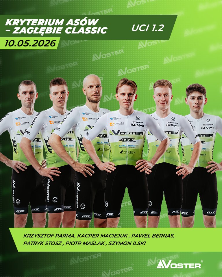 Voster_Team's tweet photo. Śpicie? 😅 My od samego rana na nogach! Nasi kolarze od 9.30 ścigają się w Zagłębie Classic na trasie Siewierz-Psary. 🔥

🃏 Skład w porównaniu z poprzednimi wyścigami lekko zmodyfikowany.
Kibicujcie! 💚 https://t.co/JEomyim3c2