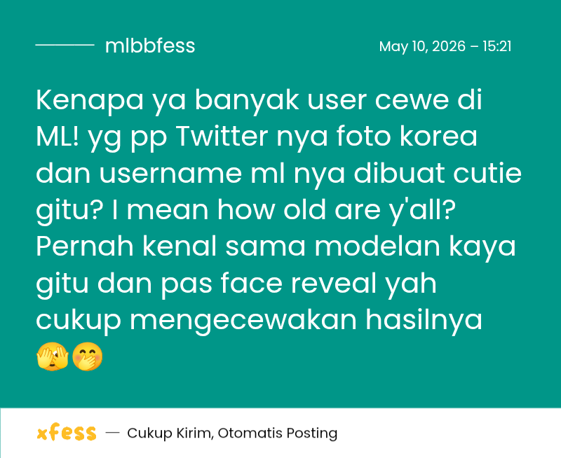 Mobile Legends Menfess tweet media