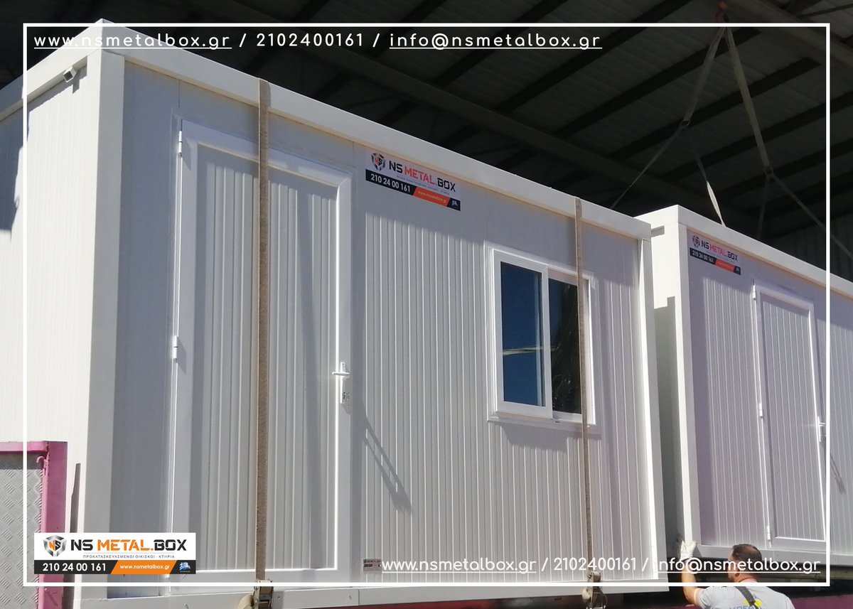 NSMetalbox's tweet photo. Προκατασκευασμένοι οικίσκοι-κτήρια NS METAL BOX #nsmetalbox #prefabricated #oikiskos #construction #prefaboffice #modular #modularoffice #prefaboffice #prefab #containeroffice #office #container #οικίσκος #προκατ #οικισκος #metalbox #εργοτάξιο #φυλάκιο #security #securitycabin https://t.co/MOQTMJ9Ltl