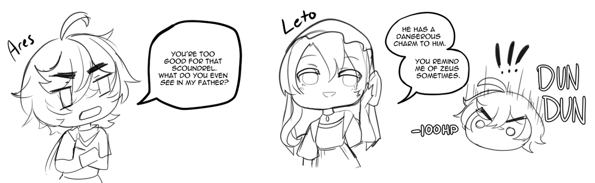 Ares with the twins + Leto

#Greekmythology #TheGodCycle