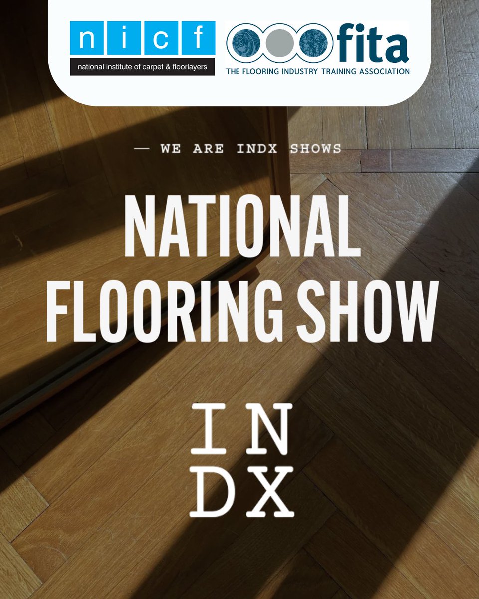 thenicf's tweet photo. Today’s the day!

NICF will be sharing a joint stand with FITA, over the next two days, at the INDX National Flooring Show at Cranmore Park, Solihull.

Come and speak to us about NICF membership, member benefits and training opportunities across the domestic flooring trade. https://t.co/zFoguT2Vrr