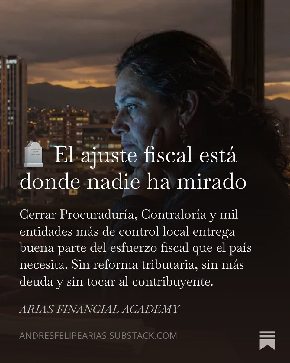 AndresFelArias's tweet photo. 💸 Colombia gasta 4 billones de pesos al año en su aparato de control fiscal y disciplinario. Recupera 6,25 centavos por cada peso.
🧩 Ahí está el ajuste fiscal, sin reforma tributaria.
Un hilo 🧵 https://t.co/yfGr3DZbFw
