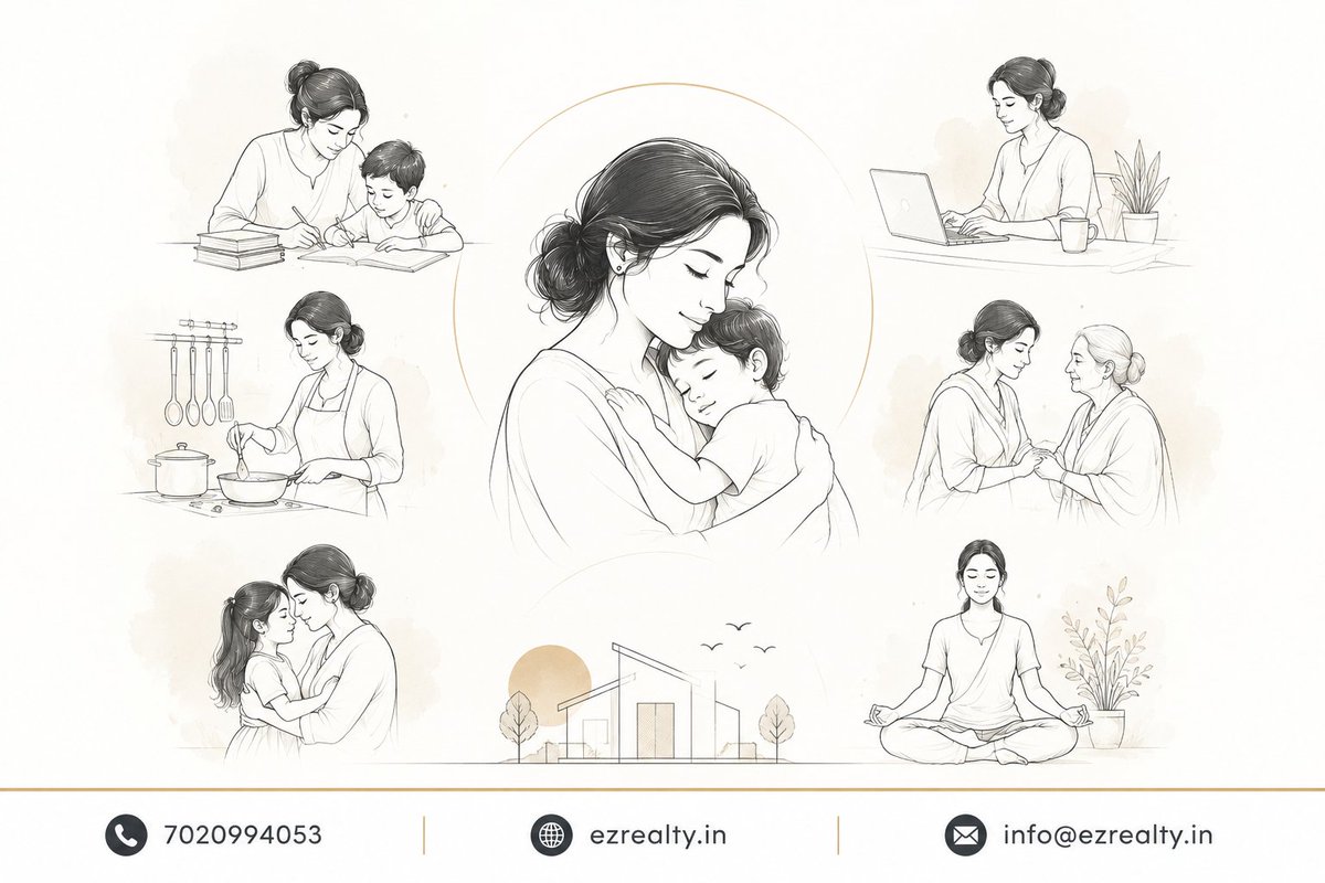 EZRealtyIndia's tweet photo. मेरे लिए Mother’s Day माँ को विशेष नहीं बनाता।

माँ अपने प्रेम, त्याग, धैर्य, समर्पण, संघर्ष और मुस्कान से हर दिन को विशेष बना देती हैं।

उनकी उपस्थिति ही घर की शांति, परिवार की शक्ति और जीवन का सबसे बड़ा आशीर्वाद होती है। https://t.co/k0Jb3qfTfr