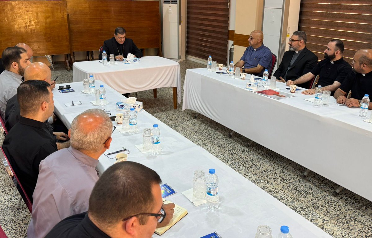 baselyaldo's tweet photo. Chaldean Clergy Meeting - Baghdad 9 May 2026
اجتماع لكهنة بغداد الكلدان في كنيسة مار كوركيس بالغدير https://t.co/JSaPeLHbUt