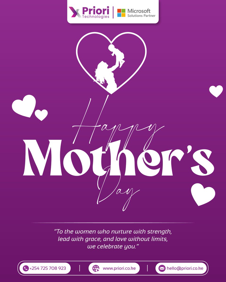 PrioriTechLtd's tweet photo. Happy Mother’s Day to all the incredible mums🌹
#mothersday #prioritechnologies #microsoft #microsoft365 https://t.co/1jMsU0DSP7