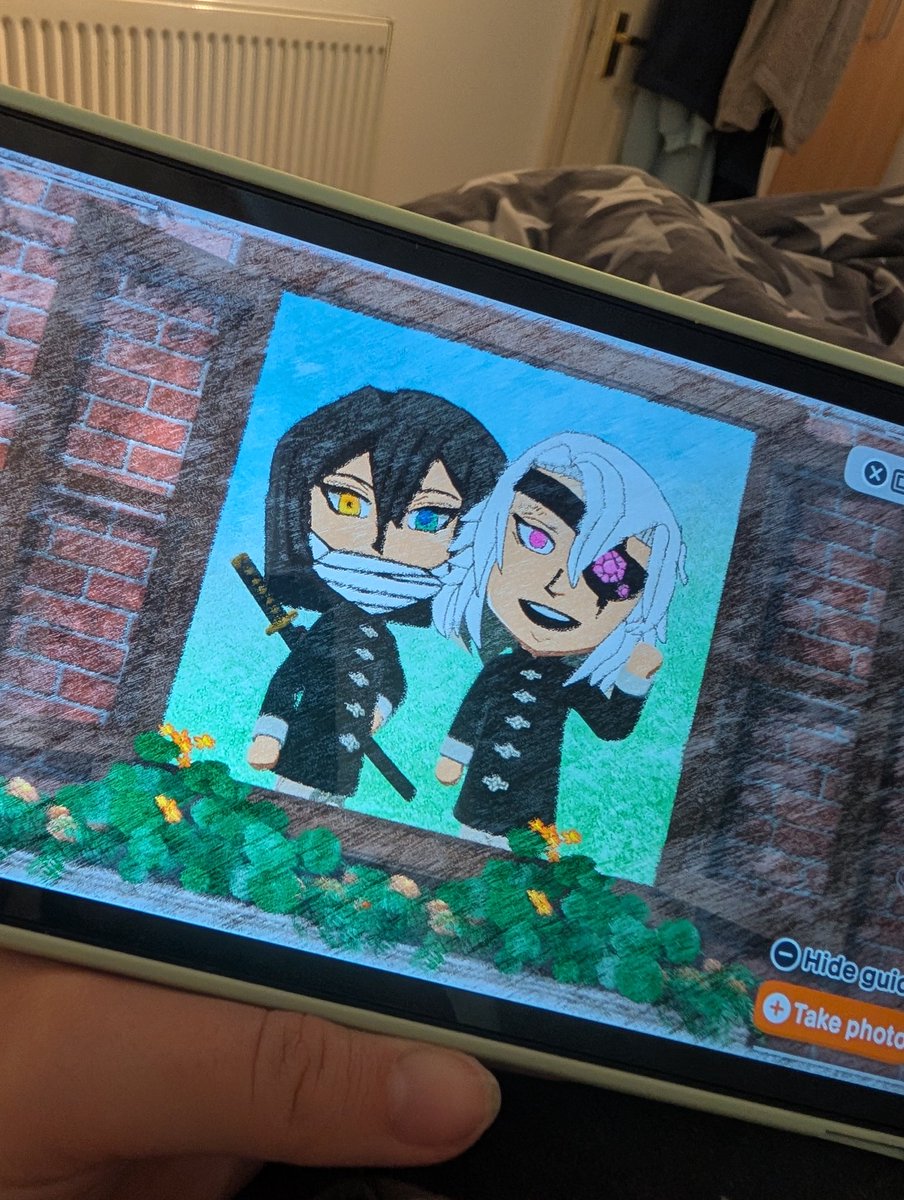 BafflictionVT's tweet photo. My two drawn demon slayer boys 

#tomodachilife 
#nintendo 
#demonslayer https://t.co/niVr85rvt7