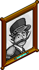 Soulern's tweet photo. curiosidades de @Habbo @ESHabbo #Habbo
Año: 2021                                 
Precio: 1000 Diamantes                                 
Cuadro: Fotografía del Cándido Frank
Inspiración: Fotografía del Mostacho de Salvador Dalí – Philippe Halsman
El bigote de Dalí es un libro de humor surrealista creado por Salvador Dalí y el fotógrafo Philippe Halsman, publicado por primera vez en Nueva York en 1954.