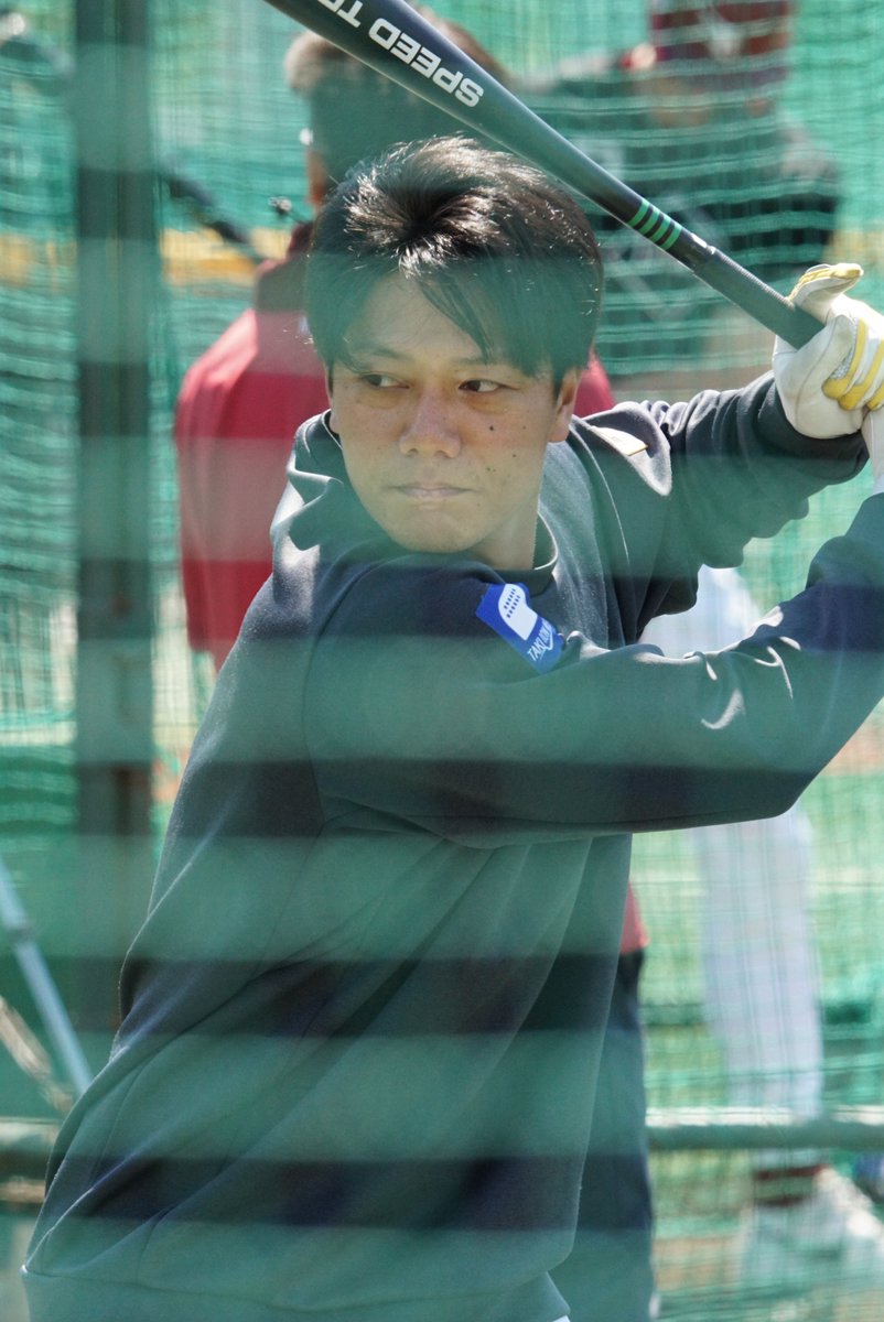 2026.5.10 森林どり泉
打撃練習(緑のネットが手強すぎた)
#田中和基 選手