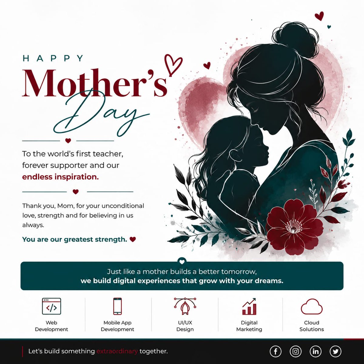hexqod's tweet photo. The first teacher. The strongest supporter. The purest form of love.
Happy Mother’s Day to all the amazing moms out there. 🌸

~ from Hexqod https://t.co/nDIGj94Fy8