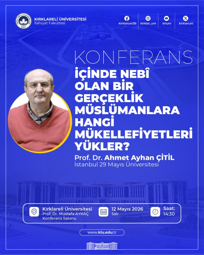 ihsanfazlioglu's tweet photo. “İçinde Nebî Olan Bir Gerçeklik Müslümanlara Hangi Mükellefiyetleri Yükler?”
Prof. Dr. Ahmet Ayhan Çitil
12 Mayıs 2026 Salı, Saat 14.30 https://t.co/c0aqu5vXOK