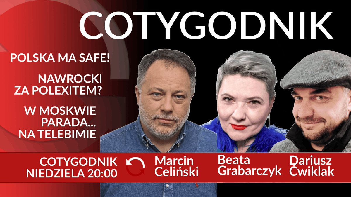 ⏩Czy prezydenckie referendum to próba generalna przed referendum polexitowym?
💥👍Gośćmi <a href="/Marcin_Celinski/">Marcin Celiński #ResetObywatelski</a> w Cotygodniku będą <a href="/GrabarczykBeata/">Beata Grabarczyk</a>  (Radio Nowy Świat) i Dariusz Ćwiklak (Newsweek)
Zapraszamy! ⏬link w komentarzu⏬ #polityka