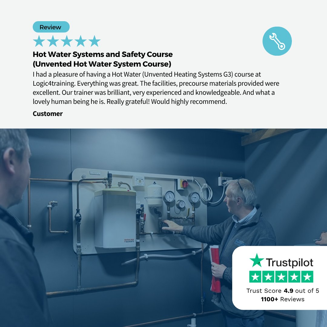 Logic4training's tweet photo. ⭐ We love hearing your feedback ⭐

Hear from one of our Hot Water Systems &amp; Safety candidates🚰

It was a pleasure having them train with us!

Let us know how your training went via Google Reviews or Trustpilot.

#logic4training #student #review #PlumbingTraining https://t.co/S2WLLWLXu3