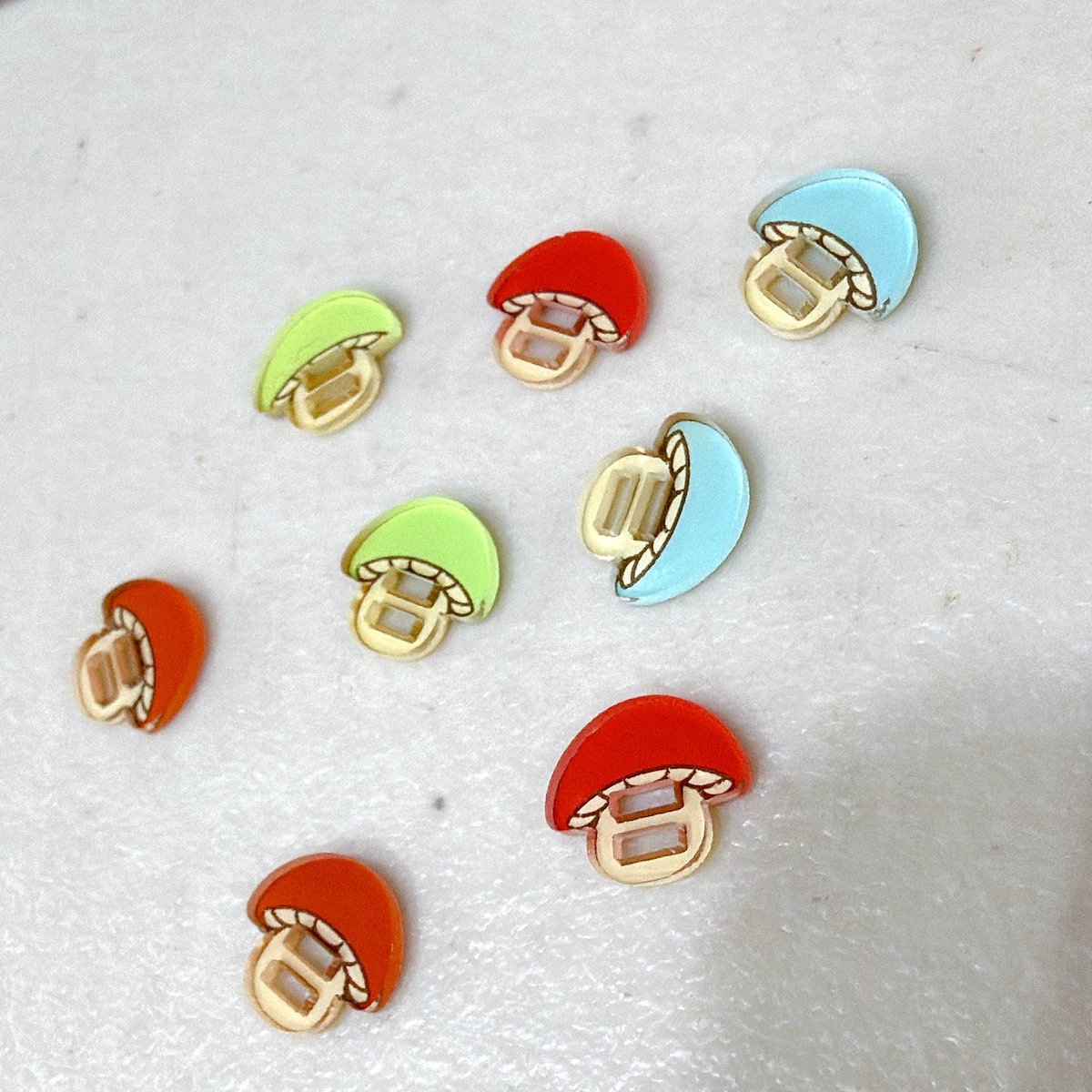 🍄ワンピースに使うバックルも🍄に！ 可愛さがアップするね୧(୧ˊ͈ ³