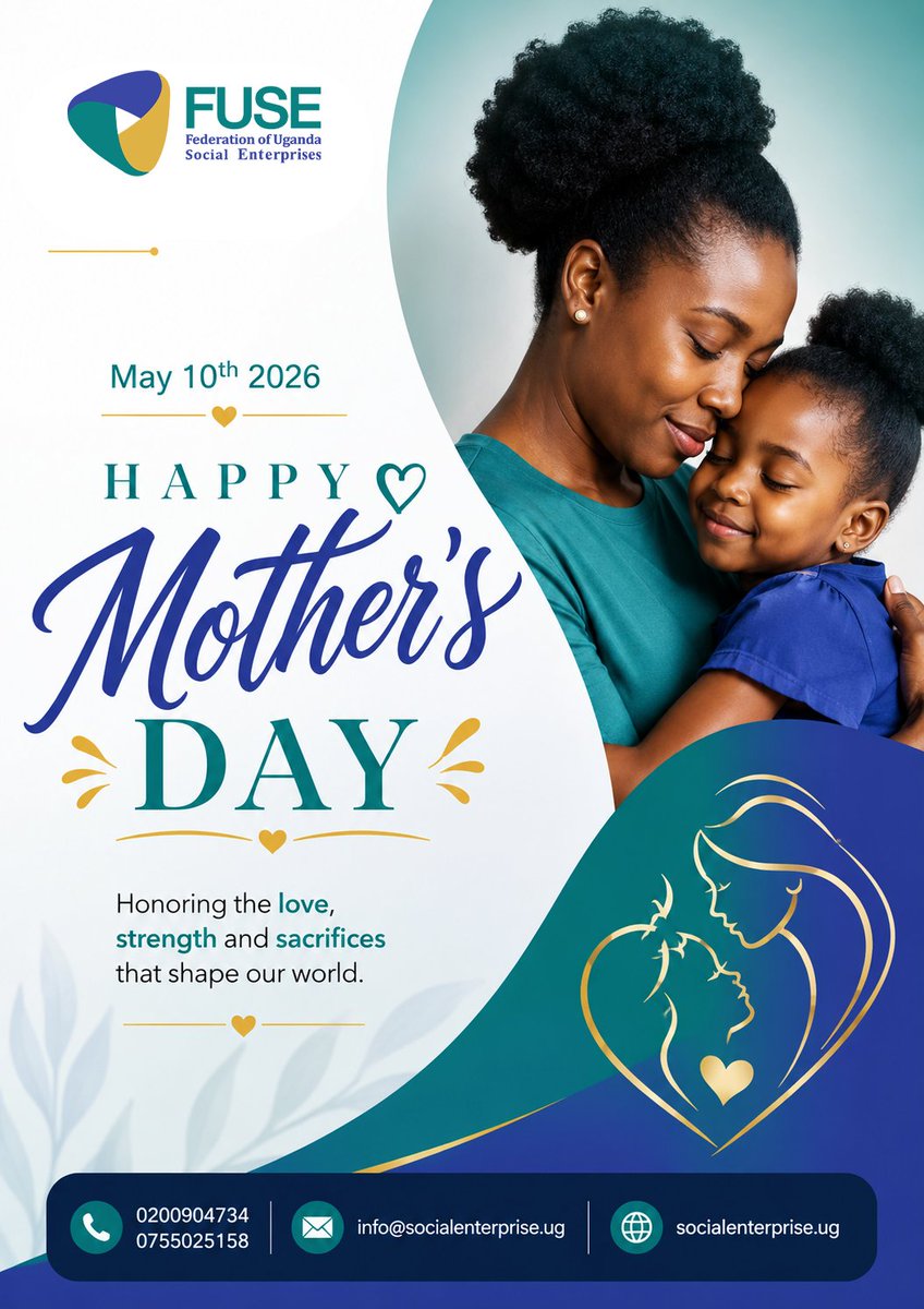 SocialEnterp_Ug's tweet photo. ▪︎Happy Mother's Day from FUSE.
Today we honour the mothers whose love, wisdom and strength guide families and inspire us all. Your impact is
 immeasurable. 

Thank you| Mwebale nyo!
#happymothersday  #socialenterpriseuganda https://t.co/7kbpTc2lZX