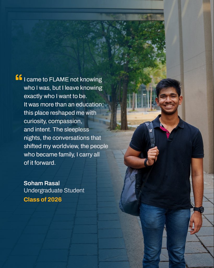 FLAME University tweet media