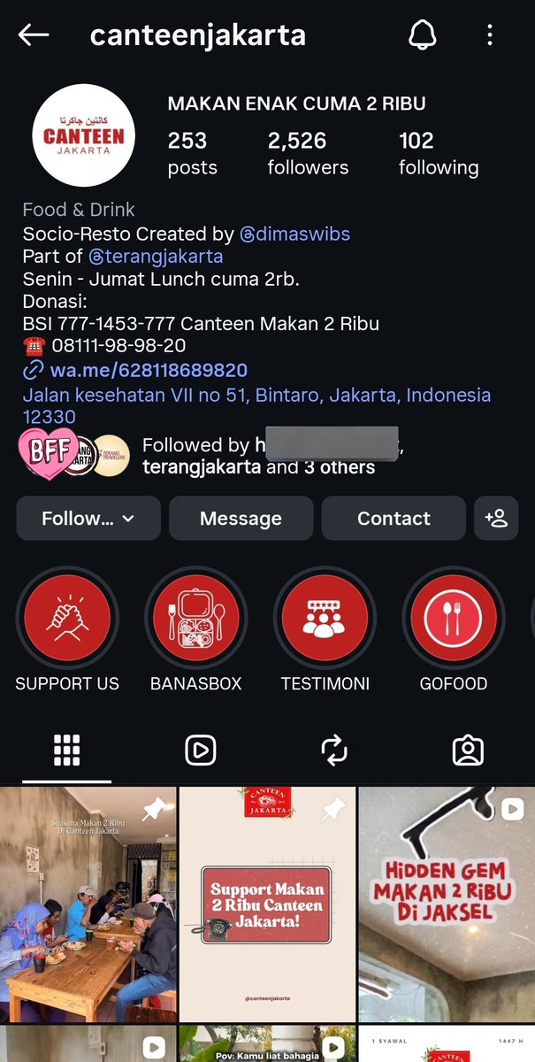 Innalillahi wa innalillahi rojiun..

Hidup di negara ini kenapa susah banget ya.. 🥲

O iya buat temen temen yang deket area bintaro ada canteenjakarta, buat makan siang bayarnya cuma 2 ribu. Yang mau bantu support juga bisa buka highlight nya. Mudah mudahan bisa membantu sesama.