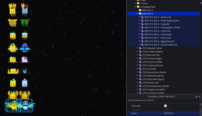 KacperK28724974's tweet photo. New RNG Update Pets Part 2
Pet Simulator 99
#ROBLOX https://t.co/dZqC2iOTWZ
