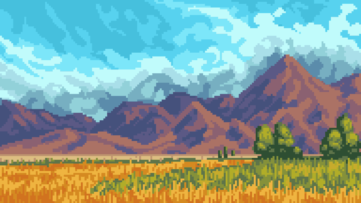 MoonlitLamps's tweet photo. "Wanderer's Hills"

A pixel art landscape work based on a reference. I made it in honor of one of my modded SMPs which started on a mountain range. https://t.co/nYVC27T7bl