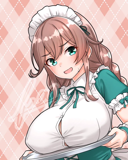#メイドの日 なので大小のメイド艦娘置いときます…(◜ᴗ◝ )
