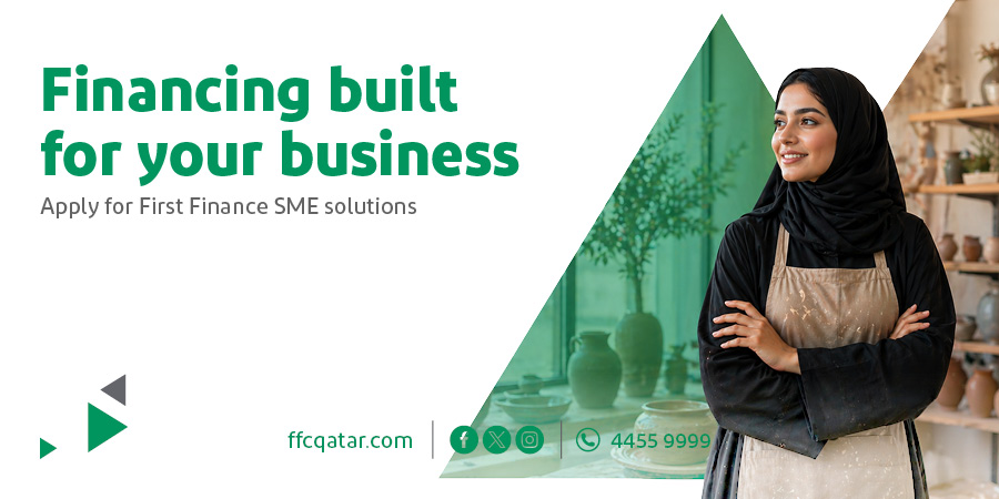 ffc_qatar's tweet photo. Discover First Finance's SME solutions designed for your business - from business growth financing, vehicle, equipment and machinery financing, to goods and inventory financing and more. Terms and conditions apply. To apply, please call 44559999 or visit our branch. https://t.co/PixN3WWDTf