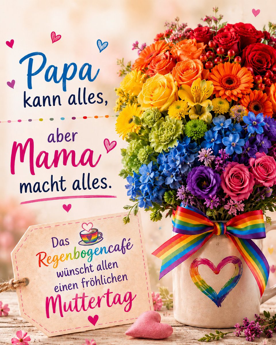 Regenbogencafe's tweet photo. Habt alle einen schönen Tag ❤️
#Muttertag https://t.co/lRnpAxn8qn