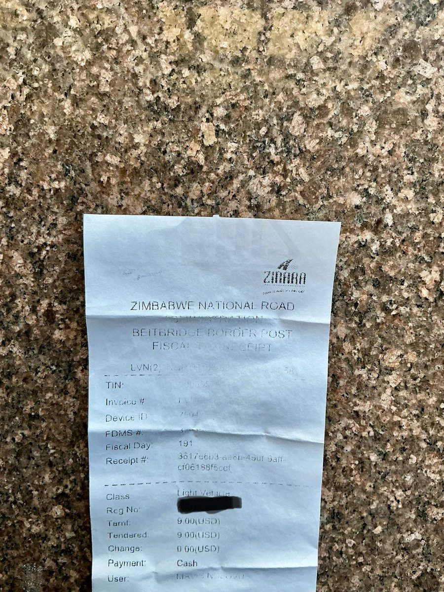 RewardKangai's tweet photo. Can @zinaraZW proffer a plausible explanation as to why duly registered and fully licensed Zimbabwean vehicles have to pay a US$9 toll-fee upon re-entering the country’s border posts? @MinistryofTID https://t.co/XLUgeMaWuK