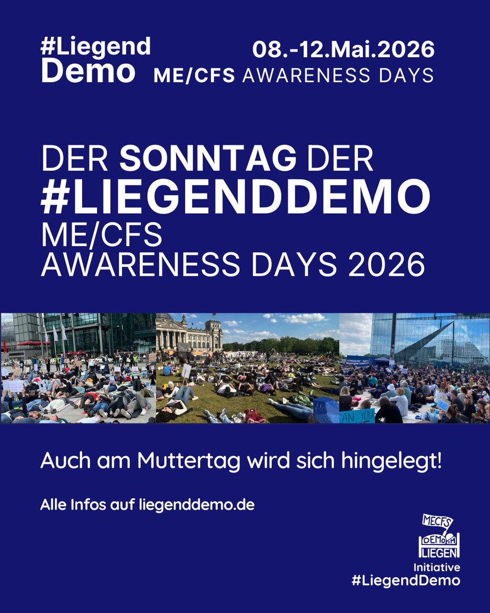 LiegendDemo's tweet photo. Guten Morgen ihr Lieben! ❤️,
auch am Muttertag demonstrieren wir anlässlich des ME/CFS Awarness Days! 💪
Vielleicht kennt ihr sogar eine betroffene Mutter und könnt dieser mit der Teilnahme an einer der LiegendDemos heute eine kleine Freude machen. 💖 https://t.co/F1kM8sQVIc