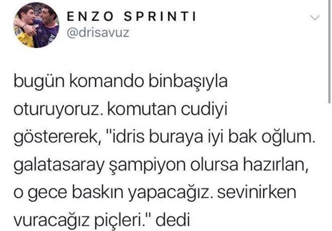 malumatfurusorg's tweet photo. Geçtiğimiz yıllarda Galatasaray'ın şampiyonluğunu ilan etmesinin ardından dolaşıma giren "TSK Gabar'da / Kandil'de PKK'ya yönelik harekât başlattı" mizahı bu yıl da yeniden yapıldı.
#operasyon #harekat #TSK #galatasaray #şampiyon