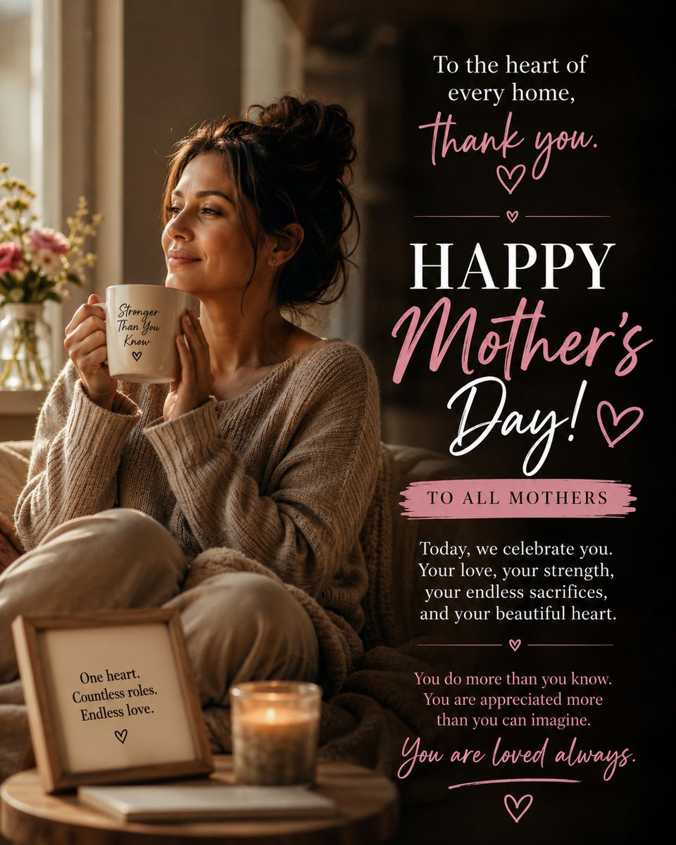 Carters_Coffee's tweet photo. To every mother waking up early, staying up late, sacrificing quietly, loving endlessly, and holding everything together behind the scenes…

Today is for YOU. ❤️

Happy Mother’s Day to the women who make the world feel like home. Your strength, patience, love, and sacrifices never go unnoticed. Whether you’re a mother by blood, by heart, or by the way you care for others, today we celebrate you.

Take a moment today to slow down, enjoy your favorite cup of coffee, and remember how appreciated you truly are.

Happy Mother’s Day from Carter’s Coffee Online ☕️💐

#MothersDay #HappyMothersDay #MomLife #Motherhood #FamilyLove