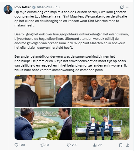 Denkt Jetten dat hij, net als Willem-Alexander, een louter ceremoniële rol heeft? Daar lijkt het wel op.