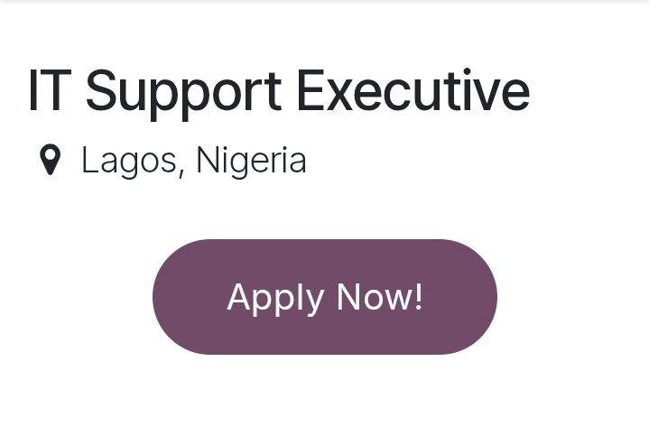 SBaribor1's tweet photo. IT Support Executive

📍Lagos, Nigeria

Apply 👇 
https://t.co/97OgXsHkE0…

Full details 👇 https://t.co/JsMQsnOK7L