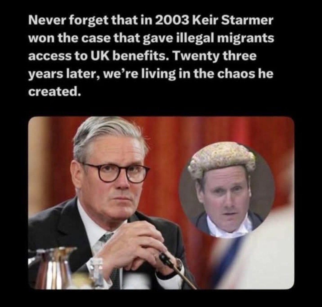 He fuckt us, and he can't work it out why they are coming here, and its not to work starmer