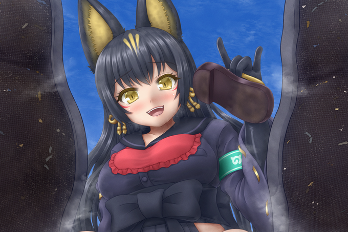 そして…最近(描き始めた頃基準)けものフレンズ3にスケベすぎるクロイナリサマが実装されたので構図等を千狐ちゃんから一部流用しつつ描いてしまった…! 千狐ちゃんの汚れ差分、足袋差分と併せてクロイナリ素足差分、黒足袋差分をFantiaとFANBOXで公開してますのでこちらも宜しければお願いします!