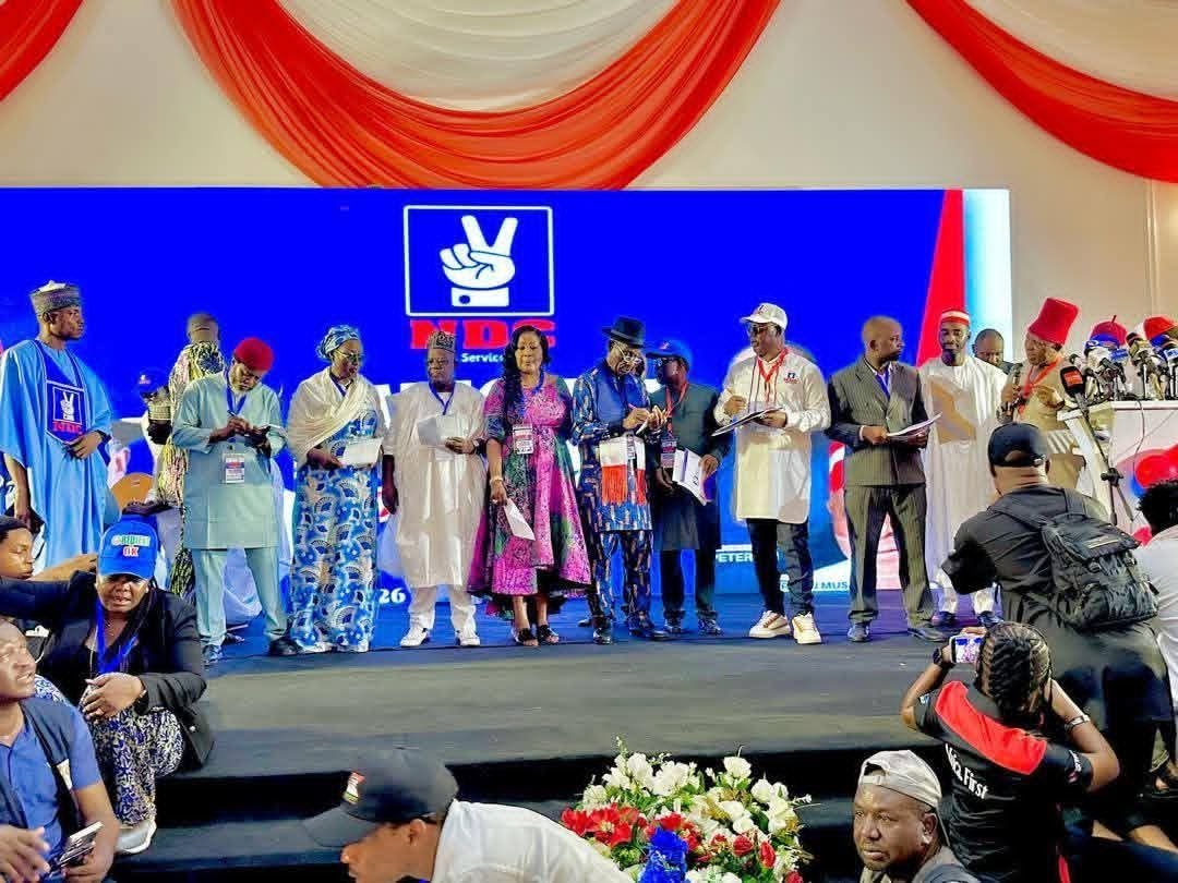 dudugombe's tweet photo. Taking the oath of office as National Women Leader of the Nigeria Democratic Congress at our inaugural convention. All members of the National Working Committee were affirmed yesterday.
Thank you Jesus! https://t.co/UTj4rsqgAU