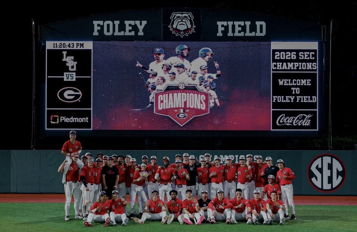 NicholasMrvos's tweet photo. SEC Champions! Go DAWGS!
#UGABaseball #SECBaseball #UGA https://t.co/IoUYeE0Rly