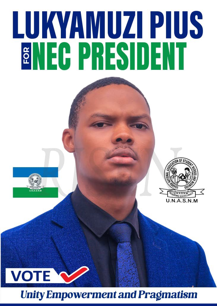 sfrash_namataba's tweet photo. 🚨 OFFICIAL UNVEILING 🚨

SFRASH proudly presents LUKYAMUZI PIUS for UNASNM NEC PRESIDENT

A bold, visionary and pragmatic leader ready to unite and empower student nurses and midwives nationwide.
#voteforpius #jerusalem #unasnm #nec https://t.co/A6sNXeUt8f