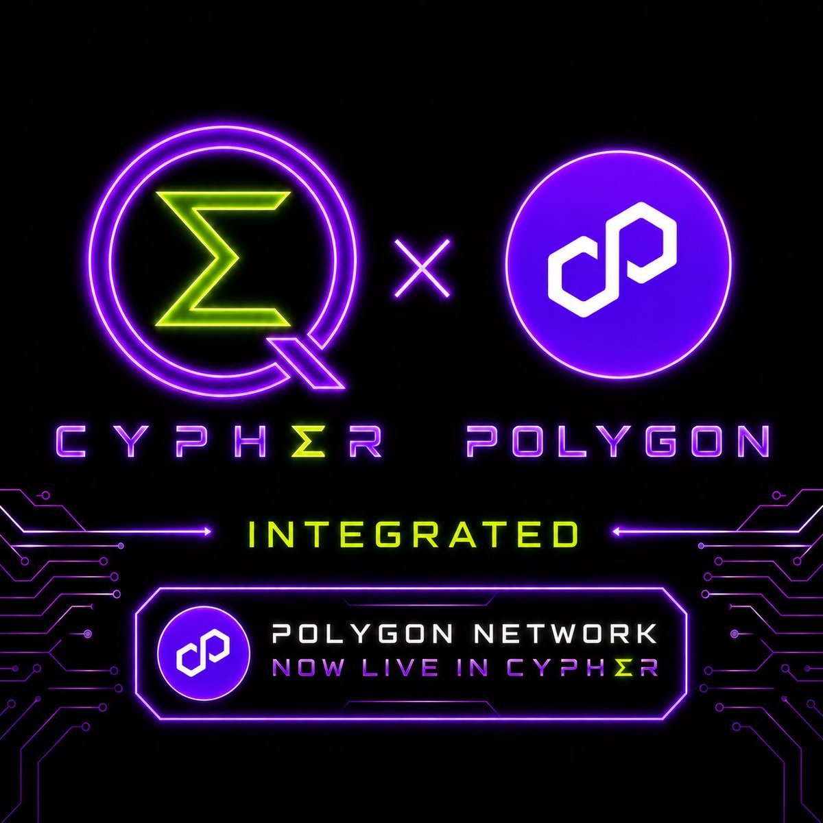 qmaxCYPHER's tweet photo. Polygon integrated into Cypher.

✅@0xPolygon

❗️Multi-chain expansion continues❗️

ΣΙΓΉ

#Polygon #Cypher #Web3Privacy https://t.co/tXHvpixKJ8