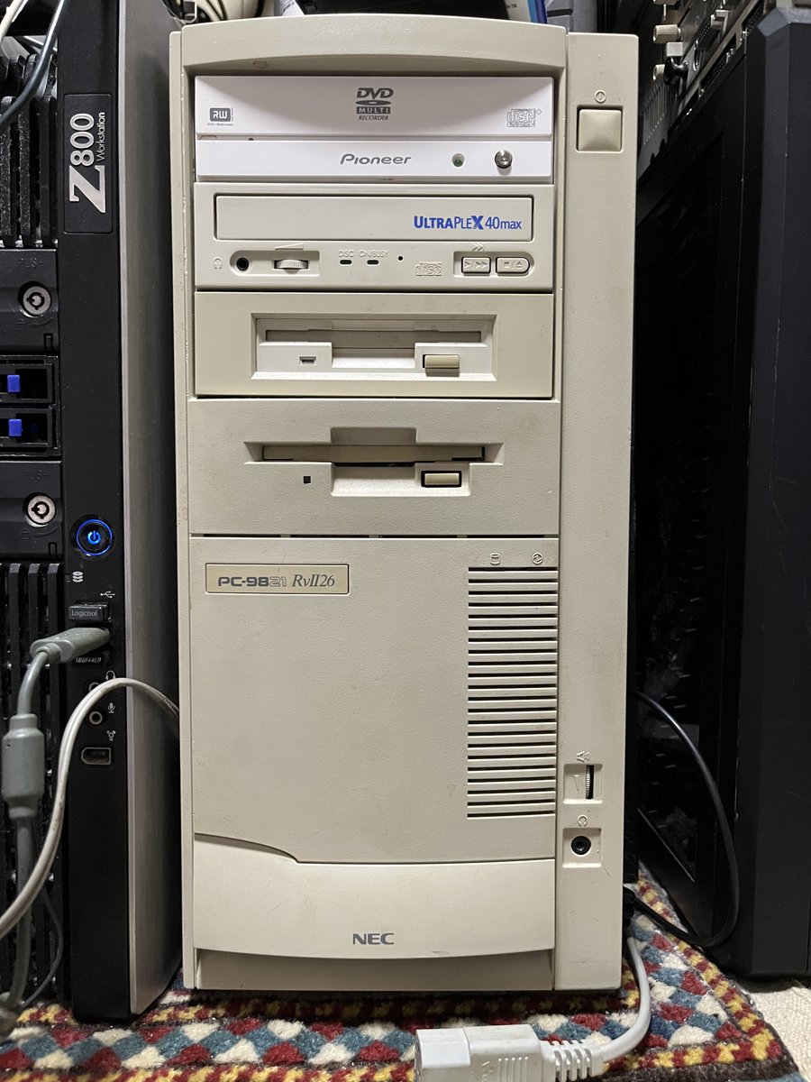 PC-9821RvII26に今更の様にPlextor最後のSCSI CD-ROMドライブ、PX