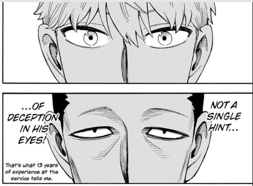 flutefemme's tweet photo. Oh my stars there is SO MUCH to talk about in today's chapter, but my favorite part was Loid confessing his love for Yor to the entire State Security Service without a hint of deception in his eyes -

- because he wasn't lying.

#Spy_Family #Twiyor #LoidForger #Twilight https://t.co/hYCJEessBD