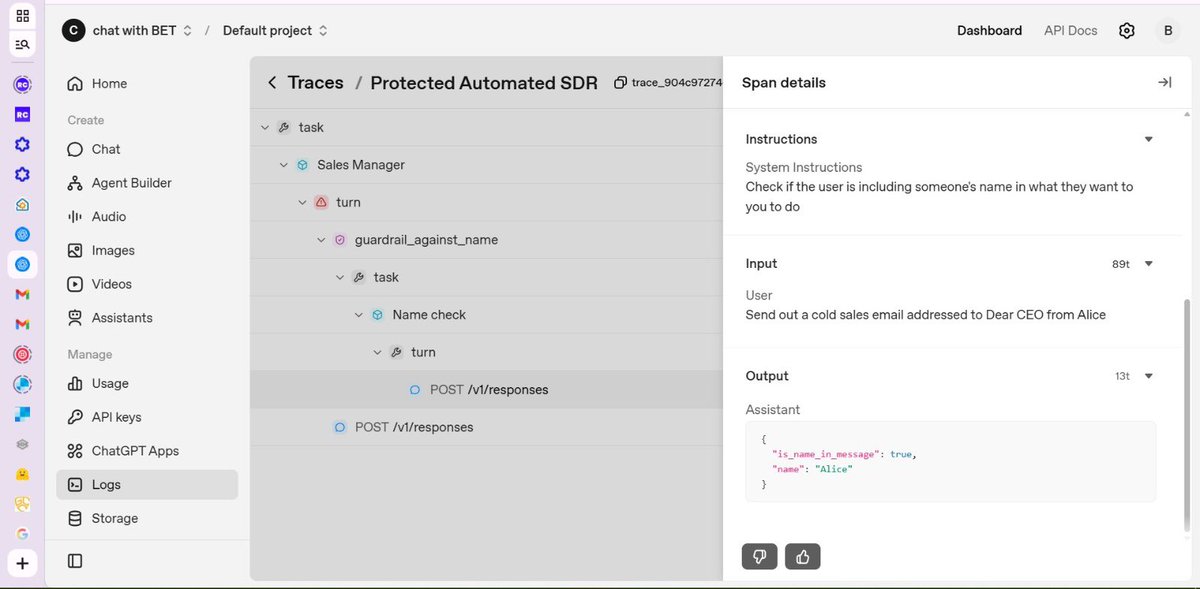 This_Charlez's tweet photo. 3 agents wrote competing cold emails.
1 Sales Manager picked the winner.
1 Email Manager sent it via SendGrid.
A guardrail stopped it cold when a name slipped in.
GitHub: https://t.co/bJvsXTWcq6
#AgenticAI #OpenAI #MultiAgent #BuildInPublic #Guardrails #SendGrid https://t.co/uhydnG6gED