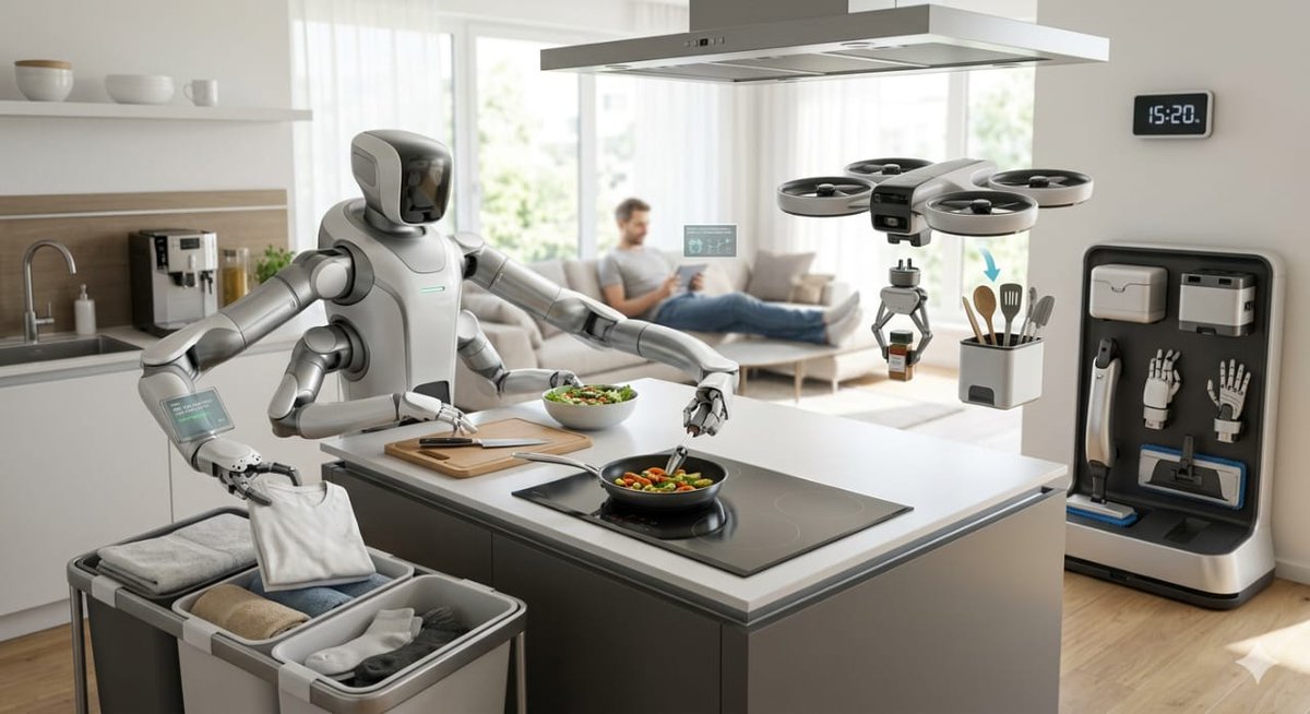 infowithbytes's tweet photo. At recent tech showcases, we've moved past the "vacuum puck" phase. We’re seeing robots with real dexterity designed to sort laundry and assist in the kitchen. Plus, drone tech is hitting a new peak with "swappable payloads
#techtrends #sundaynews #infowithbytes #tech #trending https://t.co/ZTaDpjZvka