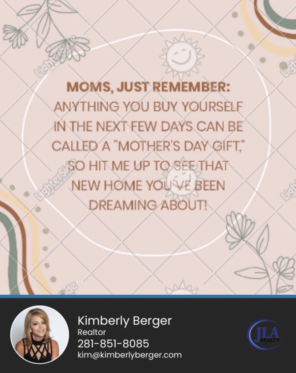 KimberlyAgent's tweet photo. Moms… consider this your official permission slip to start browsing homes this week. 😉🏡

That dream kitchen, bigger backyard, home office, or spa-like primary suite? Sounds like the perfect Mother’s Day gift to me!

If a new home has been on your wish list, I’d love to help! https://t.co/hwGKTQXDXL