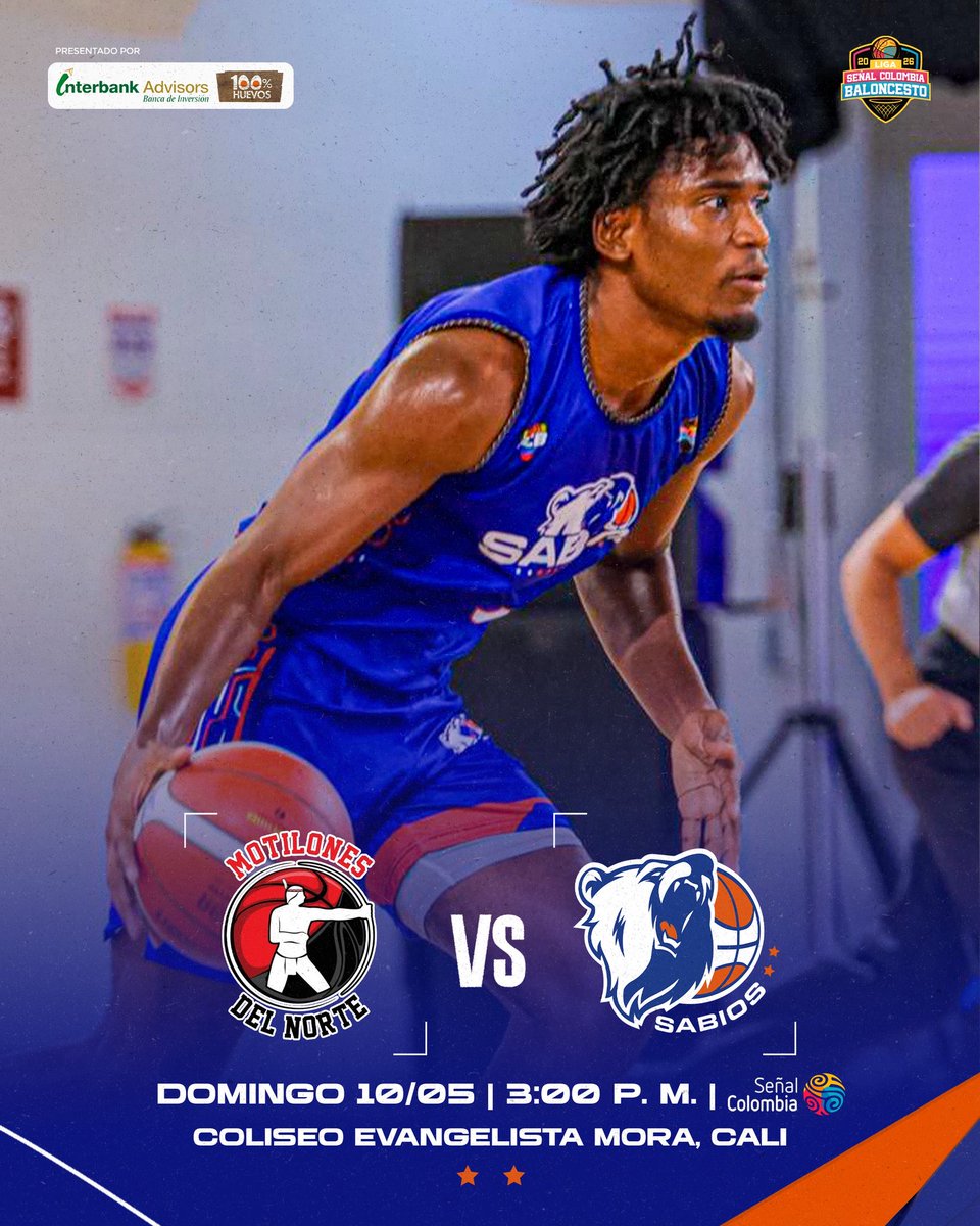 Sabiosbc's tweet photo. ¡Repórtense! Hoy vamos por la clasificación a la postemporada. 

🆚 Motilones.
📍 Coliseo Evangelista Mora, Cali.
⌚️ 3:00 p. m.

Transmisión de @SenalColombia 📺.

#ManizalesDelAlma | #BaloncestoDeColombia https://t.co/tn6xysrIvI