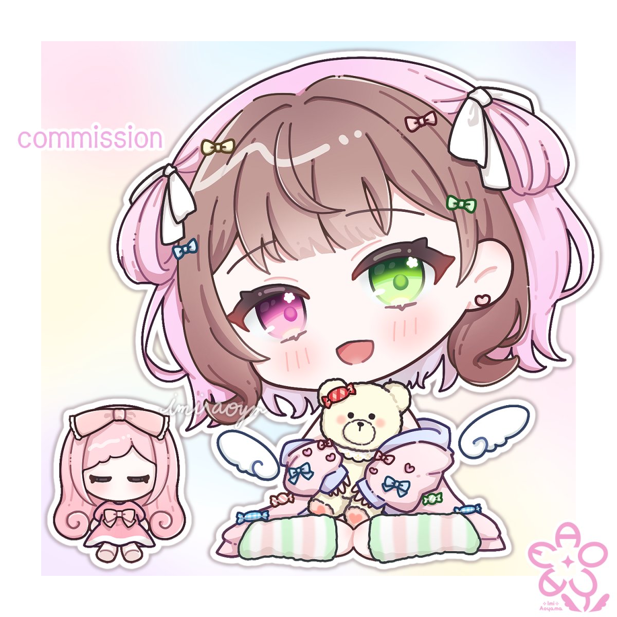 imi_aoym's tweet photo. ✦ お知らせ ✦

ひなた丸様（@hnt__0u0）のミニキャラをリメイクし、お雛様衣装を描かせていただきました🎀

ご依頼ありがとうございました！

#commission https://t.co/41k7jPihn8