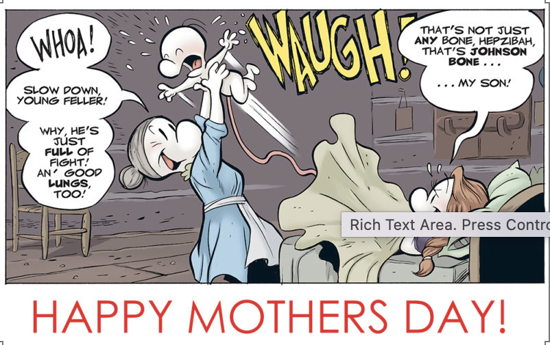 kathleenglosan's tweet photo. Happy Mothers Day!

#comics #books #graphicnovels #bonecomics #jeffsmith #cartoonbooks #TUKI #RASL #THORN

@jeffsmithsbone
@cartoonbooksinc https://t.co/a0yBX0VGhz