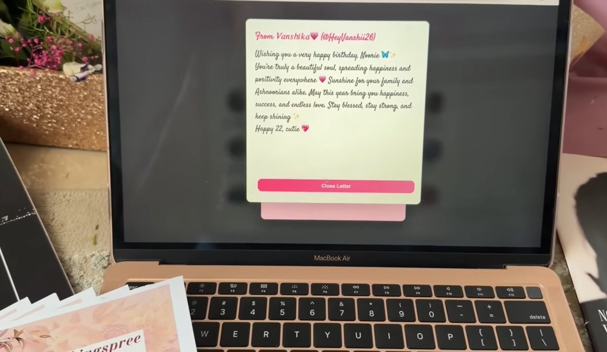uffyehnoor_'s tweet photo. Noor, Loved your birthday vlog so much 🥹🤍
From the midnight celebration to the X Space with fans, every moment was special✨
Seeing you emotional while opening fan gifts and messages was heartwarming  🫶🏻
And thank you for featuring my message in your vlog 💌

#AshnoorKaur https://t.co/krftQWzzbc