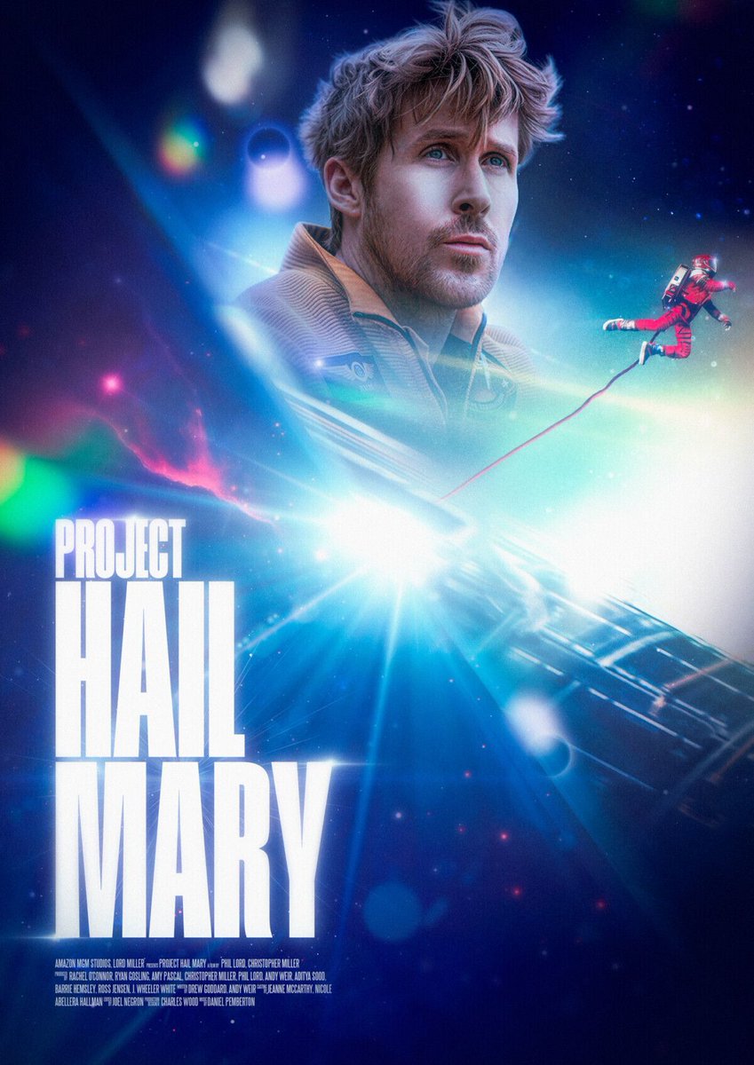PosterSpy's tweet photo. ⚡ Sunday Spotlight: @projecthailmary ⚡ 

This week we’re spotlighting incredible art for @philiplord and Chris Miller’s “Project Hail Mary”. 

Featuring posters from @MichelleUrra_, @jximedesigns, @nunosarnadas, and @1350px 

#SundaySpotlight #ProjectHailMary https://t.co/6yiSdGSTMy