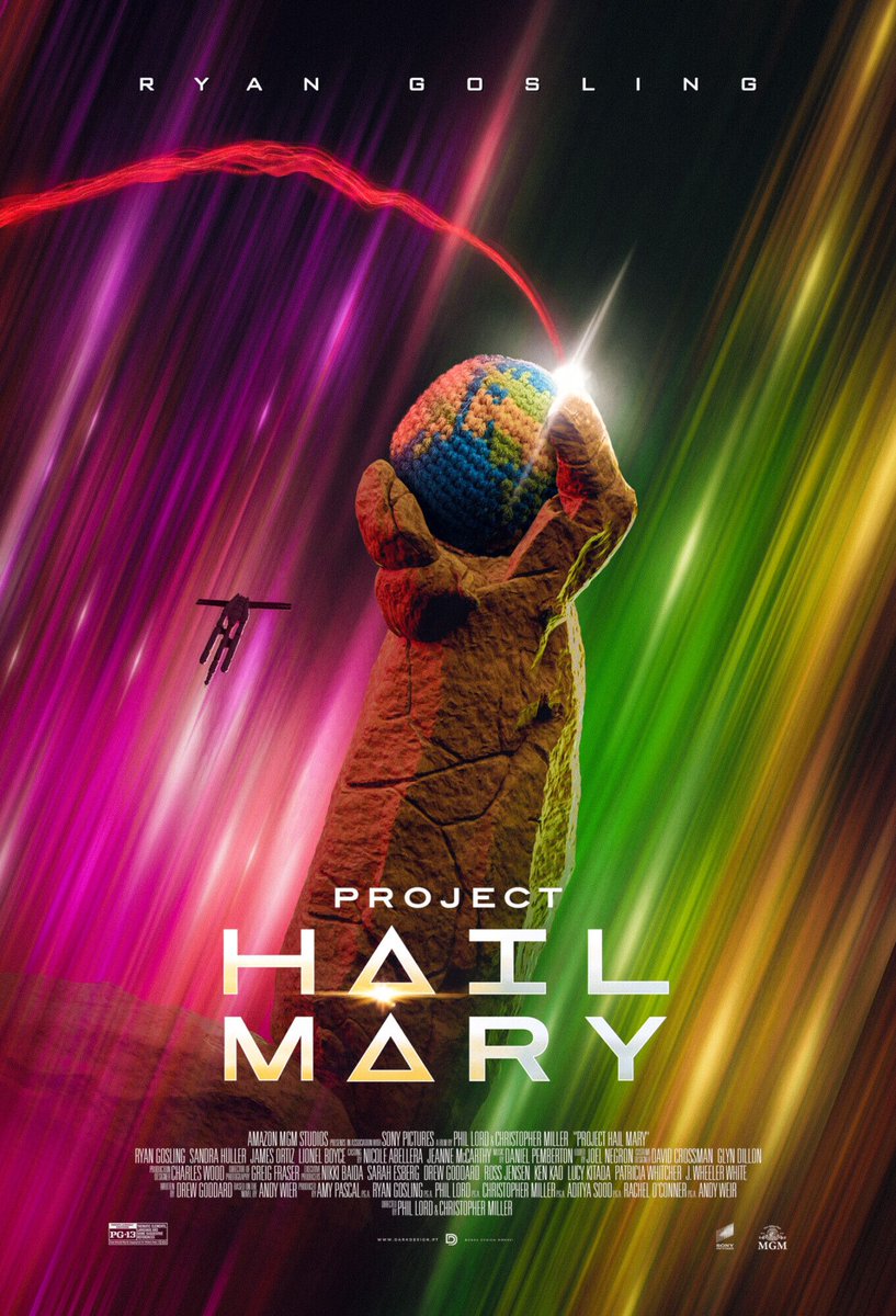 PosterSpy's tweet photo. ⚡ Sunday Spotlight: @projecthailmary ⚡ 

This week we’re spotlighting incredible art for @philiplord and Chris Miller’s “Project Hail Mary”. 

Featuring posters from @MichelleUrra_, @jximedesigns, @nunosarnadas, and @1350px 

#SundaySpotlight #ProjectHailMary https://t.co/6yiSdGSTMy